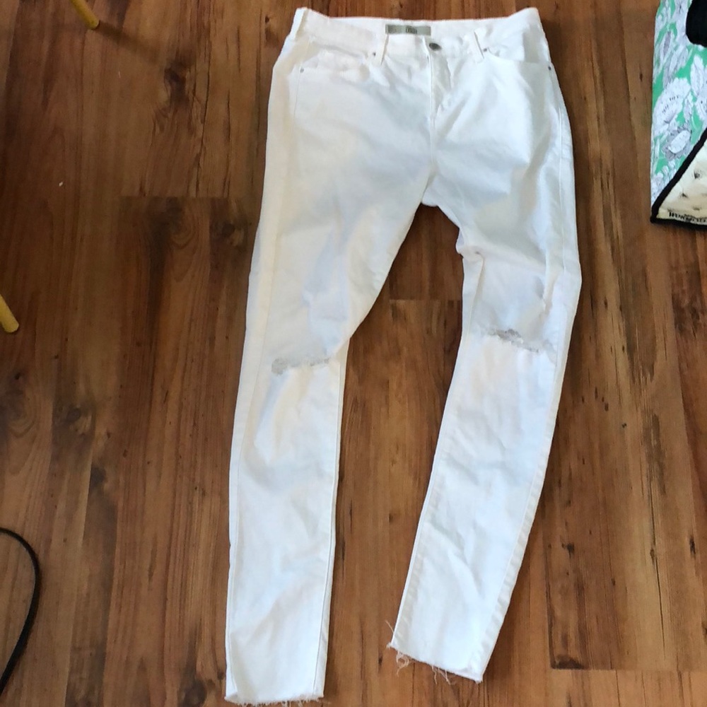 White Topshop Leigh Jeans